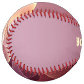 抽象芸術エレガントワモダンイン赤フラクタルアート名 ソフトボール (正面左)