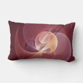 抽象芸術エレガントワモダンイン赤フラクタルアート名 ランバークッション (裏面)