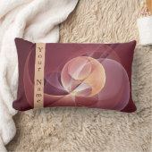 抽象芸術エレガントワモダンイン赤フラクタルアート名 ランバークッション (ブランケット)