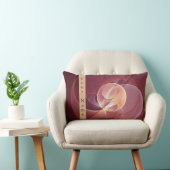 抽象芸術エレガントワモダンイン赤フラクタルアート名 ランバークッション (椅子)