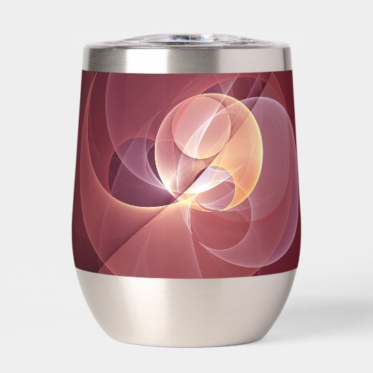 抽象芸術エレガントワモダンイン赤フラクタルアート (正面)