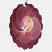 抽象芸術エレガントワモダンイン赤フラクタルアート オーナメントカード (左)