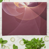 抽象芸術エレガントワモダンイン赤フラクタルアート キッチンタオル (折り畳み)