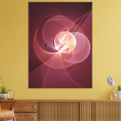 抽象芸術エレガントワモダンイン赤フラクタルアート キャンバスプリント (インサイチュ (リビング))