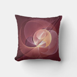 抽象芸術エレガントワモダンイン赤フラクタルアート クッション