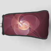 抽象芸術エレガントワモダンイン赤フラクタルアート ゴルフヘッドカバー (正面)