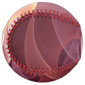 抽象芸術エレガントワモダンイン赤フラクタルアート ソフトボール (正面左)