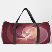 抽象芸術エレガントワモダンイン赤フラクタルアート ダッフルバッグ (正面)