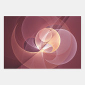 抽象芸術エレガントワモダンイン赤フラクタルアート ラッピングペーパーシート (正面)