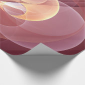 抽象芸術エレガントワモダンイン赤フラクタルアート ラッピングペーパー (角)