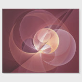 抽象芸術エレガントワモダンイン赤フラクタルアート ラッピングペーパー (フラット)