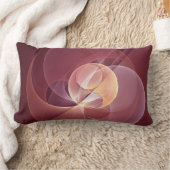 抽象芸術エレガントワモダンイン赤フラクタルアート ランバークッション (ブランケット)