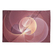 抽象芸術エレガントワモダンイン赤フラクタルアート 枕カバー (裏面)