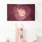 抽象芸術エレガントワモダンイン赤フラクタルアート 横断幕 (インサイチュ)