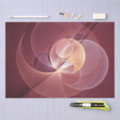 抽象芸術エレガントワモダンイン赤フラクタルアート 薄葉紙 (クラフト)