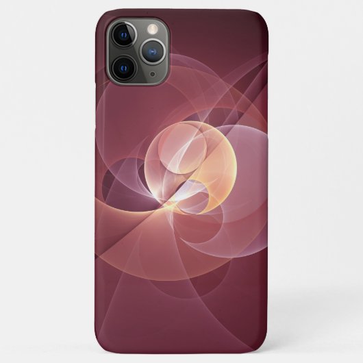 抽象芸術エレガントワモダンイン赤フラクタルアート Case-Mate iPhoneケース (裏面)