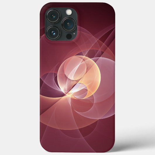 抽象芸術エレガントワモダンイン赤フラクタルアート Case-Mate iPhoneケース (裏面)