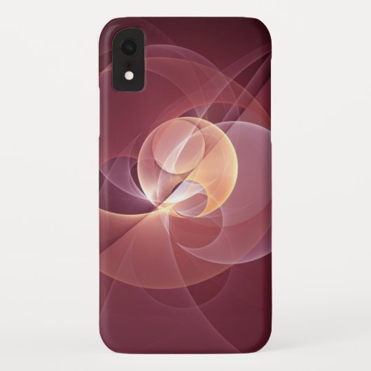 抽象芸術エレガントワモダンイン赤フラクタルアート Case-Mate iPhoneケース (裏面)