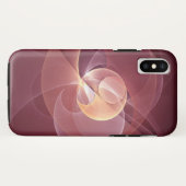 抽象芸術エレガントワモダンイン赤フラクタルアート Case-Mate iPhoneケース (裏面(横))