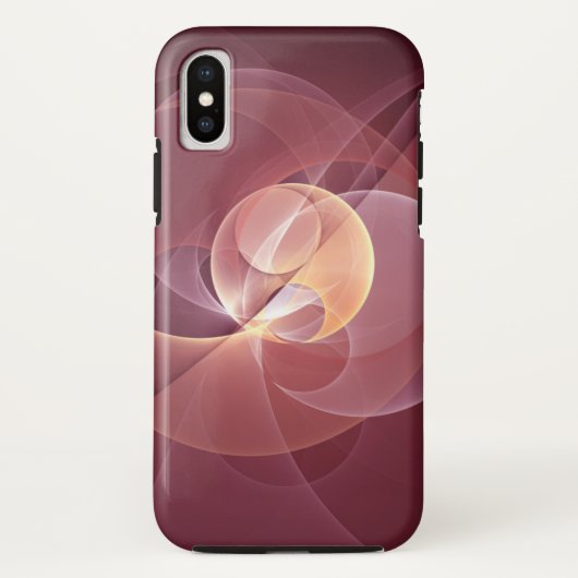 抽象芸術エレガントワモダンイン赤フラクタルアート Case-Mate iPhoneケース (裏面)