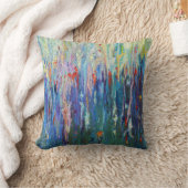 抽象芸術エレガント可愛い柄油絵を描 クッション (ブランケット)