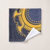 抽象芸術エレガント太陽、青、黄色 バスタオルセット (ウォッシュタオル)