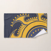 抽象芸術エレガント太陽、青、黄色 バスタオルセット (ハンドタオル)
