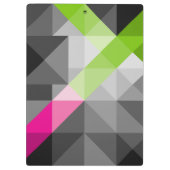 抽象芸術エレガント幾何学灰色ピンクの緑 クリップボード (裏面)