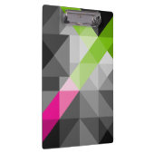 抽象芸術エレガント幾何学灰色ピンクの緑 クリップボード (右)