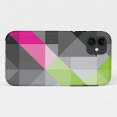 抽象芸術エレガント幾何学灰色ピンクの緑 Case-Mate iPhoneケース (裏面(横))