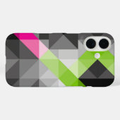 抽象芸術エレガント幾何学灰色ピンクの緑 Case-Mate iPhoneケース (裏面 (横))