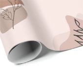 抽象芸術エレガント植物性ミニマリストアーストーン ラッピングペーパー (ロールコーナー)