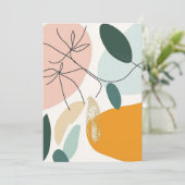 抽象芸術エレガント植物用グリーティングカード サンキューカード (スタンド正面)