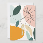 抽象芸術エレガント植物用グリーティングカード サンキューカード (裏面)