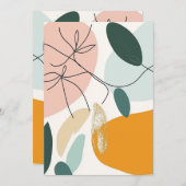 抽象芸術エレガント植物用グリーティングカード サンキューカード (正面/裏面)