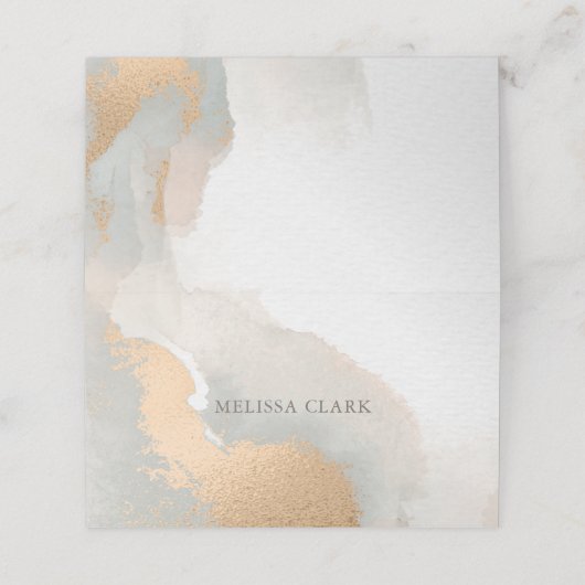 抽象芸術エレガント水彩金ゴールド プレイスカード (外部開封)