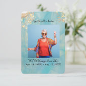 抽象芸術エレガント海大理石記念祈りの言葉カード サンキューカード (スタンド正面)