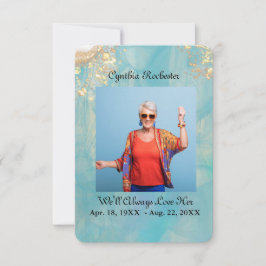 抽象芸術エレガント海大理石記念祈りの言葉カード サンキューカード