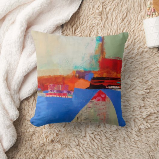抽象芸術エレガント混カラフル合絵を描型 クッション (ブランケット)