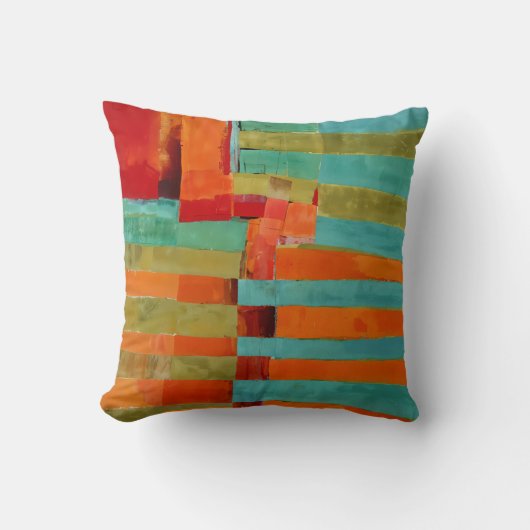 抽象芸術エレガント混カラフル合絵を描型 クッション (正面)