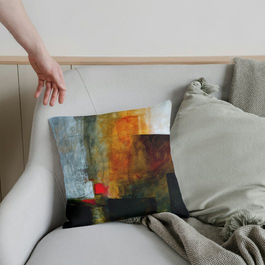 抽象芸術エレガント混カラフル合絵を描型 クッション