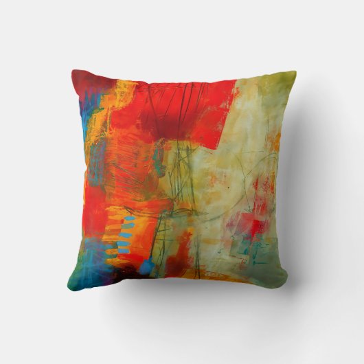 抽象芸術エレガント混カラフル合絵を描型 クッション (裏面)
