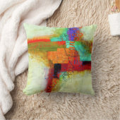 抽象芸術エレガント混カラフル合絵を描型 クッション (ブランケット)