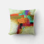 抽象芸術エレガント混カラフル合絵を描型 クッション (正面)