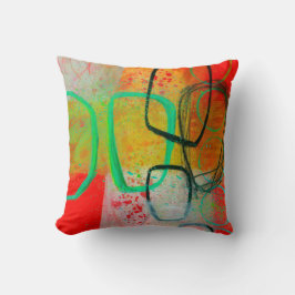 抽象芸術エレガント混カラフル合絵を描型 クッション