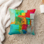 抽象芸術エレガント混カラフル合絵を描型 クッション (ブランケット)