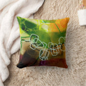 抽象芸術エレガント混カラフル合絵を描型 クッション (ブランケット)