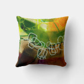 抽象芸術エレガント混カラフル合絵を描型 クッション (裏面)