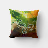 抽象芸術エレガント混カラフル合絵を描型 クッション (正面)