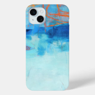 抽象芸術エレガント混カラフル合絵を描型 iPhone 15 MINIケース